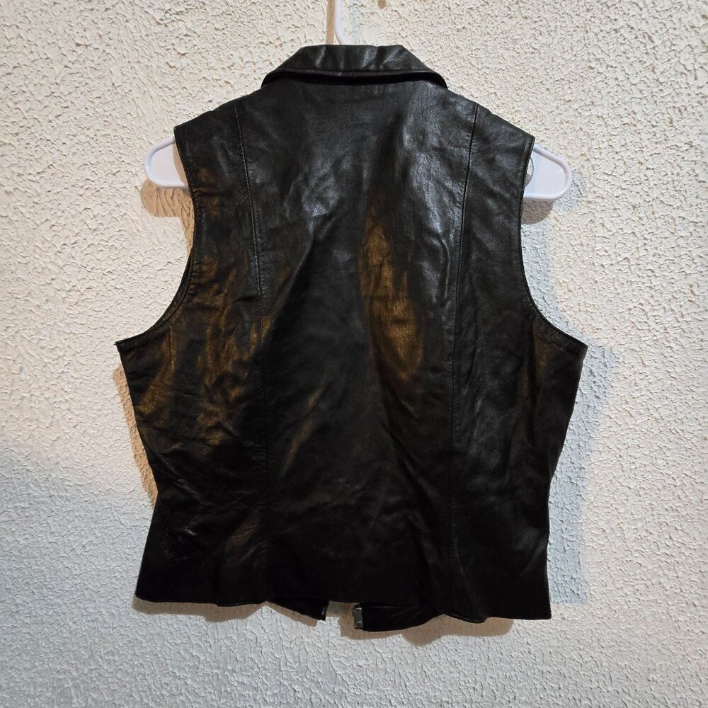 Wilsons Leather Maxima Womens Black Sleeveless‎ Leather Vest L Large - Picture 7 of 7